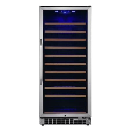 Edgestar 24 Inch Wide 111 Bottle Capacity Free Standing Single Zone Wine Cooler with Even Cooling Technology CWR1212SZ